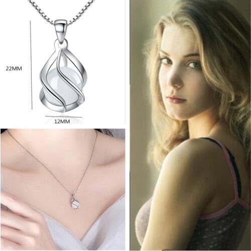 High Grade Crystal Pendant Necklace Female Choker Jewelry Trendy Chain Necklace Women Silver Plated Clavicle Accessories On Neck