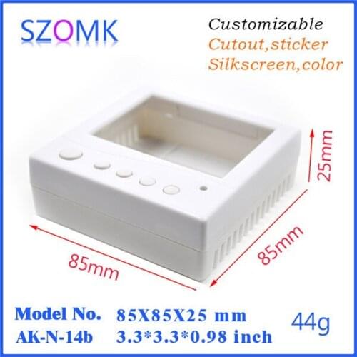 Plastic housing electronics enclosure white (10 pcs) 85*85*25mm plastic pcb enclosure, hot selling plastic equipment box