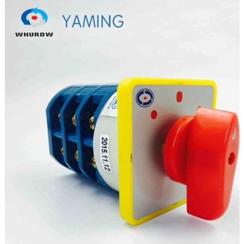 Factory directly 690V 40A 3 phases 3 position silver contact control motor reverse changeover rotary cam switch LW5-40/3