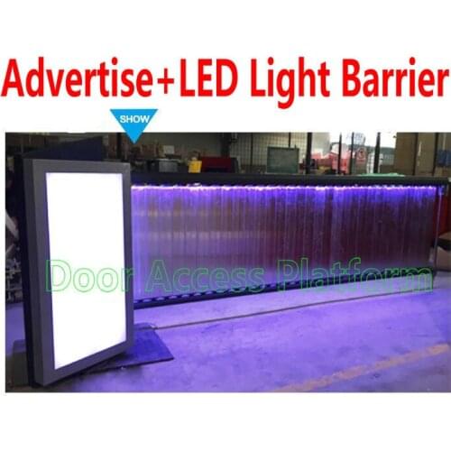 Advertisement Barrier gate+Palisade gate Access control Car Parking system with LED Light Car in Truck in Car Barrier machine