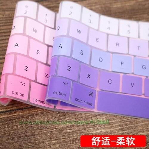 US Version English Language Silicone Keyboard Cover Skin For MacBook Pro 13 15 Retina TouchBar A1989 A1990 A2159 A1706 A1707