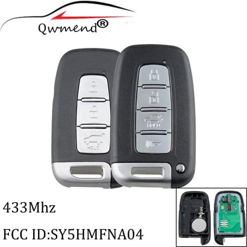 SY5HMFNA04 3/4 Buttons Remote Key Fob for Kia Forte Soul Rio Borrego Sorento Optima Smart Car Key PCF7952 Chip 433Mhz