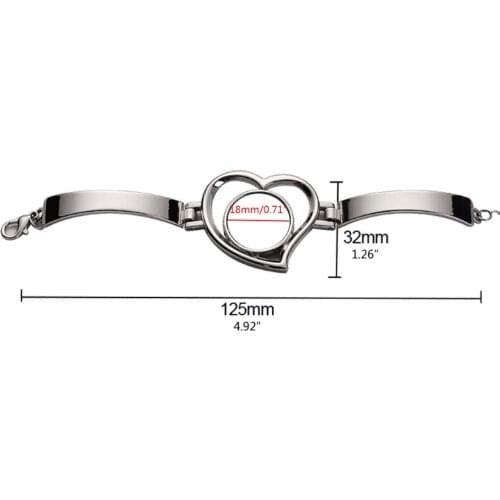 Thermal Transfer Round Heart Metal Photo Frame Keychain Bracelet Diy Printing