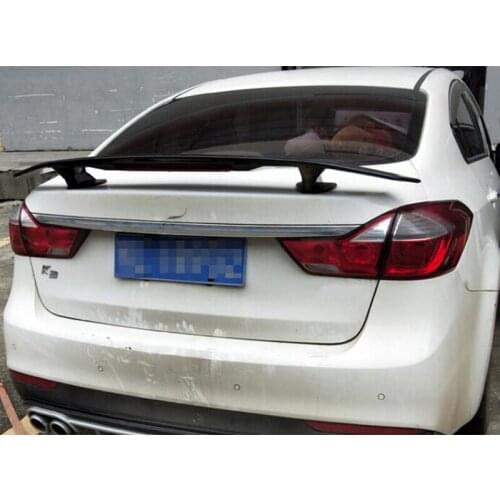 For Universal Spoiler WING NEW OLD KIA K3 ABS Material Car Trunk Boot Glossy Black Rear Lip Tail Decorative Accessories 2011-21