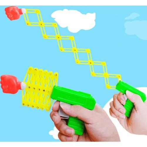 Retractable Fist Shooter Trick Toy Gun Funny Child Kids plastic Party Festival Gift For fun Classic Elastic Telescopic Fist Toy