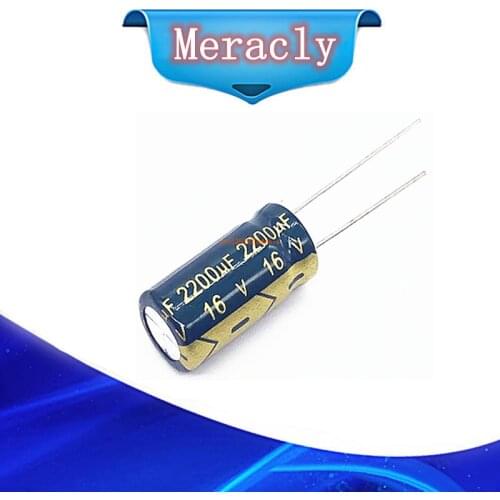 100pcs/lot H202 2200uf16V Low ESR/Impedance high frequency aluminum electrolytic capacitor size 10*20 16V 2200uf 20