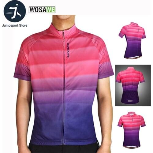 WOSAWE Summer Mens Cycling Tops Jerseys Short Sleeve Bike Shirts MTB Bicycle Jersey Cycling Clothing Wear Ropa Maillot Ciclismo