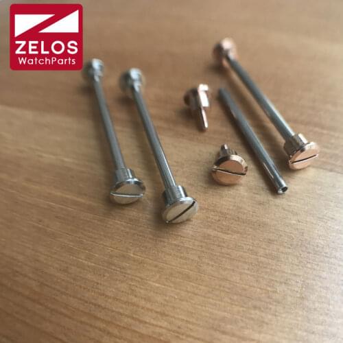 2piece/sets 33.6mm steel/gold colors watch screw tube rod for BVLGARI watch case lug link strap/band