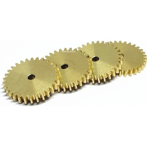 2PCS 0.5M 30T Copper gear 1.98 2.02 2.98 3.02 mm Hole diameter X thickness 2/3mm small diy gear