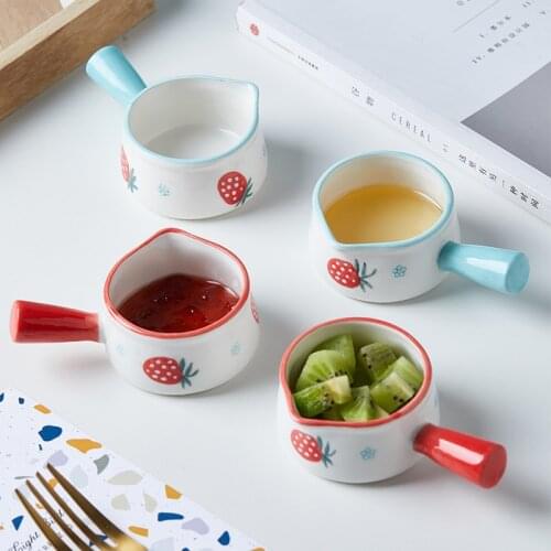 70ml Japanese Milk Jugs with Handle Sharp Eagle Mouth Frothing Pot Coffee Container Porcelain Matte Glazed Surface Sauce Cup