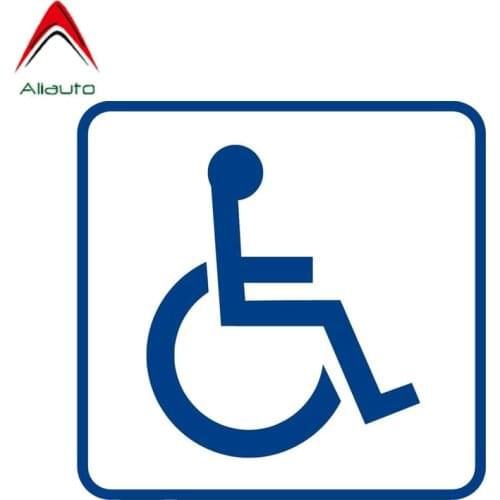 Aliauto Warning Car Sticker Window Home Parking Sign Disabled Handicap PVC Waterproof Reflective Decoration Decals,12cm*12cm