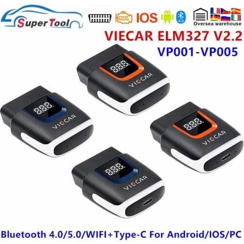 Viecar ELM327 Bluetooth 5.0 PIC18F25K80 OBD2 Car Scanner ELM 327 V 1.5 WIFI USB OBDII Auto Diagnostic Tool For Android/IOS/PC