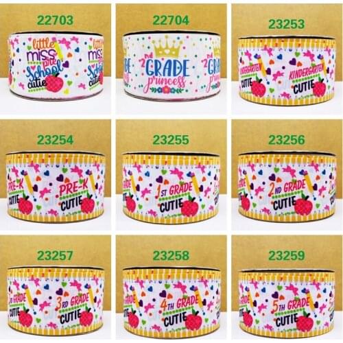 Free shipping 10 yards cartoon printed grosgrain ribbon 22703