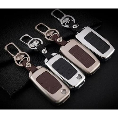 Zinc alloy + leather Key Case Cover Shell For Toyota CHR Auris Corolla Camry Prado Fortuner RAV4 Avensis Verso Yaris Aygo Scion
