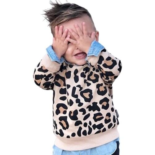Baby Sweater Childrens Leopard Bunny Print Sweaters Girl Boy Clothes Fashion Cute Toddler Girl Clothes Spring Autumn 1-8T Wear