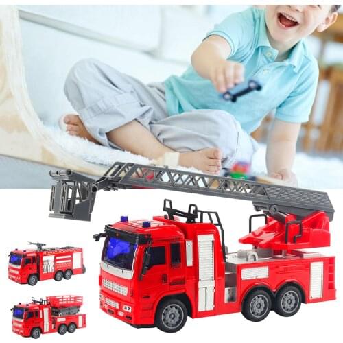 Remote Control Lighting Electric Spray Water Fireman Fire Truck Car Model Kids Puzzle Education Toy Gift