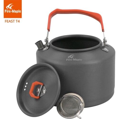 Fire Maple Outdoor Camping Kettle Coffee Tea Pot Camping Toolswith Heat Proof Handle and Tea-strainer 1.5L FMC-T4