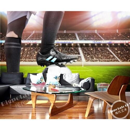 Custom photo wallpaper, football on the lawn for the living room bedroom TV background wall waterproof papel de parede