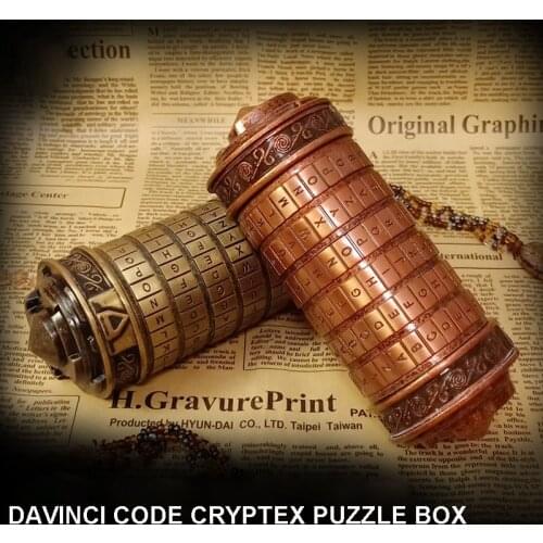 Davinci Code Cryptex Locker Puzzle Box Free With LOTR Rings Couple Lovers Birthday Valentines Day Gifts For Women Men Girls