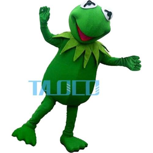 2019 Hot Sale Hot sale Kermit Frog Mascot Costume free shipping Halloween Cartoon for birthday party funning dress