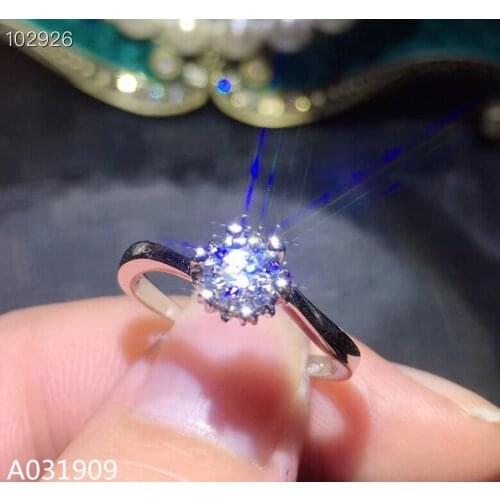 KJJEAXCMY boutique jewelry 925 sterling silver inlaid Mosang Diamond female ring support detection fashion popular