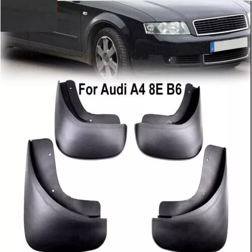 Set Molded Car Mud Flaps For Audi A4 B6 2003-2008 8E Mudflaps Splash Guards Mud Flap Mudguards Fender Styling