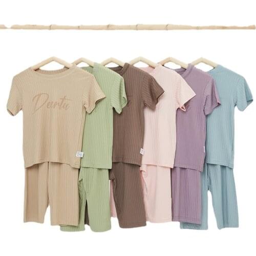 Family Matching Look Pajamas Sets Summer Pyjamas Kids Mother Daughter Clothes Father Mom Son Sleepwear Match Outfits Nightwear