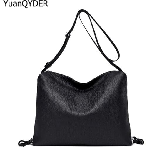 High Quality Leather Shoulder Bags Large Capacity Design Ladies Travel Bag New Multifunctional Women Messenger Bags Bolso Mujer