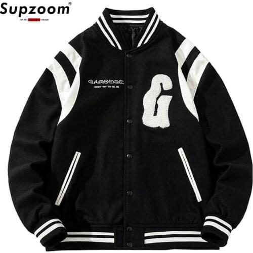 2020 New Arrival Top Fashion Casual Cotton Single Breasted Rib Sleeve Bomber Jacket Men Baseball Uniform Black Female Male