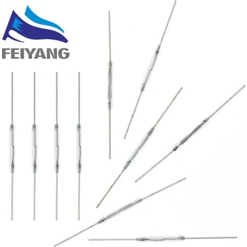 10pcs N/O Reed switch Magnetic Switch 2 * 14mm Normally Open Magnetic Induction switch
