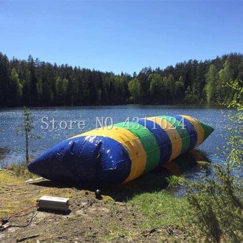 Free Shipping 9x2m Inflatable Blob Jump With 0.9mm Thickness PVC Tarpaulin Jumping Pillow Water Air Bag Come With a Pump