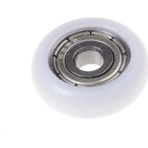 Nylon Plastic Carbon Steel Bearings Pulley Wheels Embedded Groove Suitable For Furniture Hardware Accessories 5*21.5*7mm