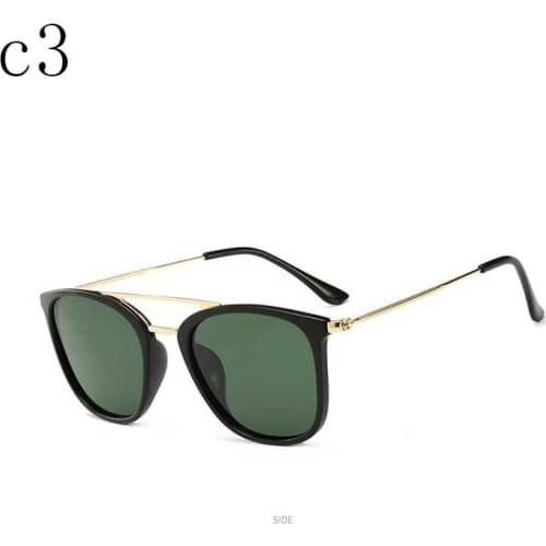 Classic luxury brand glass sunglasses female men drive small red frame glasses legs retro men and women