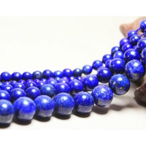 Wholesale Natural Stone Dye Lapis Lazuli Beads For Jewelry Making DIY Bracelet Necklace 4mm 6mm 8mm 10mm 12mm