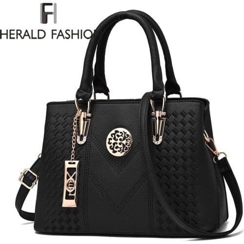 New Casual Embroidery Shoulder Bag Fashion Solid Color Wild Messenger Brand Female Totes Crossbody Bags Women Leather Handbags