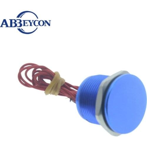 PS003 Professional supplier waterproof 16mm flat head momentary piezo push button switch blue anodized
