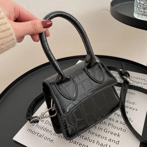 Luxury Designer Stone Pattern Mini Crossbody Bags For Women 2021 New Fashion Ladies Handbags Small Shoulder Bag Top-Handle Bags
