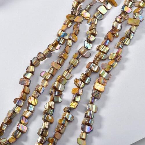 Seven Color Natural Shell Irregular Shaped Bullhead DIY Handmade Earrings Necklace Bracelet Ornament Accessories 90pcs