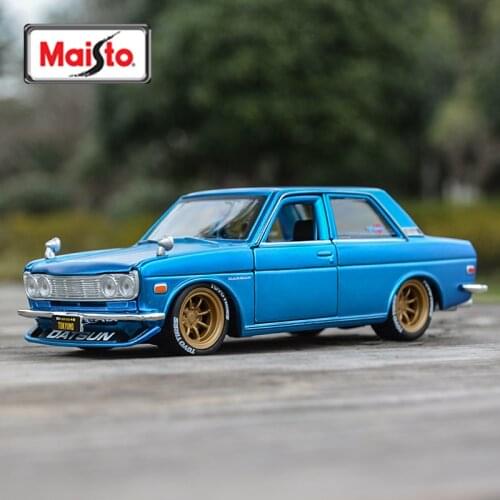 Maisto 1:24 Nissan 1971 Datsun 510 Sports Car Static Die Cast Vehicles Collectible Model Car Toys