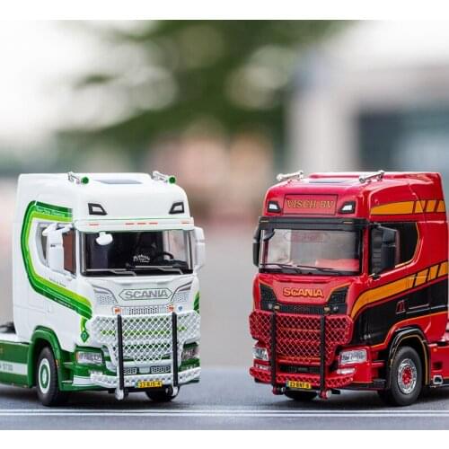Alloy Heavy Truck Tractor Diecast 1:64 Scale Scania S730 Transport Vehicle Simulation Car Model Collection Display Toys Gift