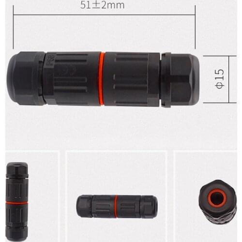 IP68 Waterproof Connector 300V 16A 4-7mm 2Pin 3 Pin Cable Connectors Outdoor Wire Electrical Junction Box Terminal Junction Box