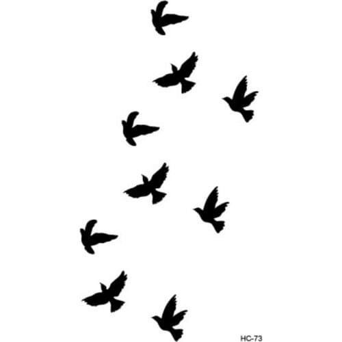 Geese Waterproof Feathers Pattern Body Art Temporary Fake 1 Sheet of Tattoo Stickers Decal