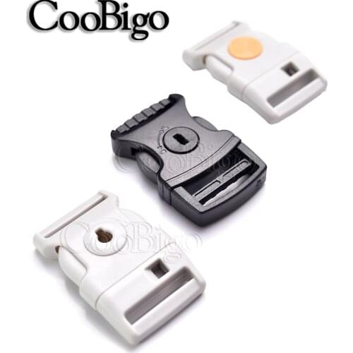 1pcs Curved 1" Side Release Safety Buckle w/Lock Key Plastic Black/White Paracord Bracelet Outdoor Backpack Bag Accessorise
