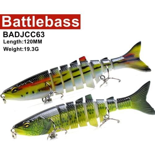 1PC Sinking Wobblers Fishing Lures Jointed Crankbait Swimbait 8 Segment Hard Artificial Bait For Fishing Tackle Lure 12cm/19.3g