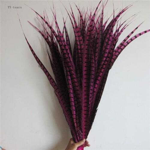 10pcs rose natural Lady Amherst Pheasant Feathers 65-75cm/26-30inch Wedding Accessories Stage performance diy Carnival diy