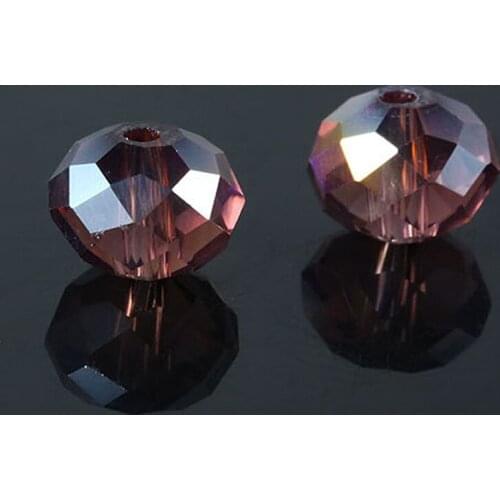 100PCS 8MM Austria Crystal Bead Rondelle Loose Faceted Glass Beads Spacers Beads for Bracelet Jewelry Making