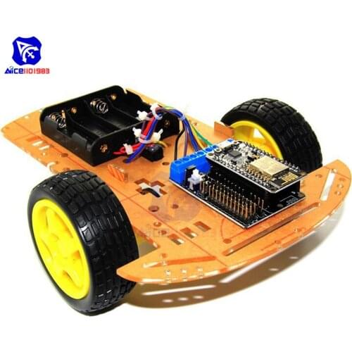 Diymore 2WD RC Smart Car Chassis L293D Motor Shield ESP8266 ESP-12E WiFi Module Speed Encoder Education Learing Kit for Arduino
