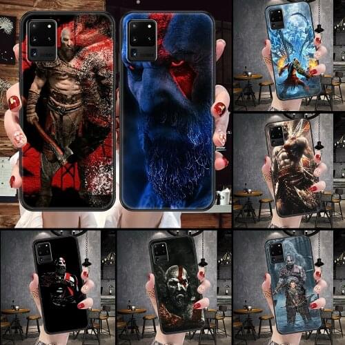 Game GOD OF WAR Phone case For Samsung Galaxy Note 4 8 9 10 20 S8 S9 S10 S10E S20 Plus UITRA Ultra black luxury Etui 3D funda