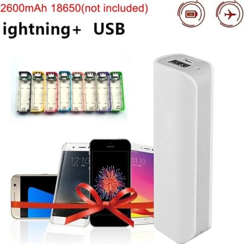 Power Bank Case powerbank box USB Ports Power Bank Shell PCB Charger Case DIY Kits Powered By 2600mAh 18650 Battery Yellow