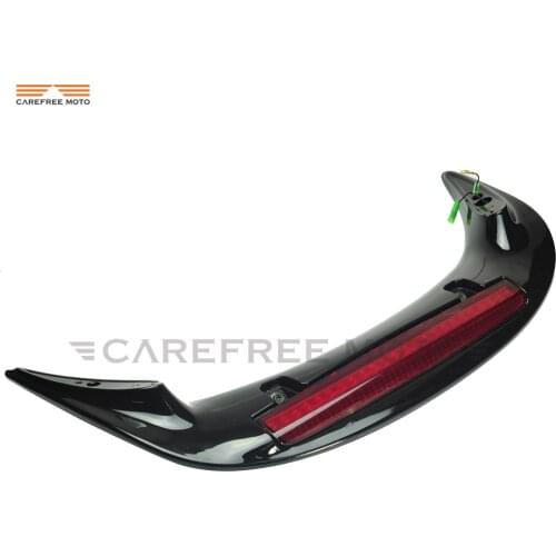 Black Motorcycle LED Rear Trunk Spoiler with Red Lens Case for Honda GL1800 GOLDWING GL 1800 2001-2011